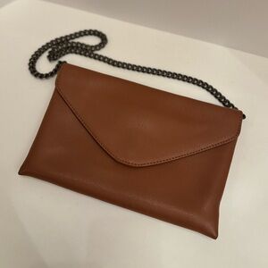 JCrew leather envelope purse